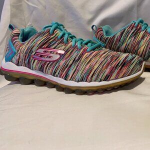Skechers Air Women's Turquoise, Pink & White Multi Color Athletic Shoes